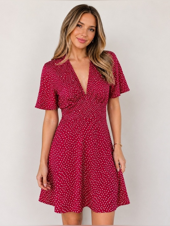 Zara Pants - 💛2 for $20- Zara Red and White Polka Dot Dress